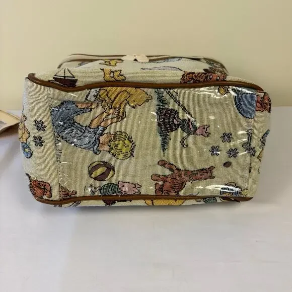 Disney Classic Pooh Tapestry Diaper Bag Bottle Holder Baby Utility Carryall NWT - Picture 9 of 15